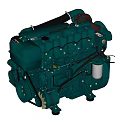 modern engine 3d model