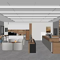 Book Bar Coffee Machine Bar Chair Bookcase Sofa Coffee Table Combination Casual Table and Chair Service Desk 3d model