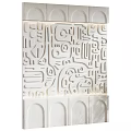 Abstract Geometric Patterned Wall Art With Intricate Relief And Modern Design 3d model