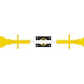 Yellow Seesaw With Spring Base And Ring Handles For Children's Playground