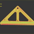 Yellow Triangular Furniture Support Bracket With Sturdy Structure And Design