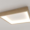 Modern Square And Round Ceiling Lights With Wooden Frame And Soft Illumination 3d model