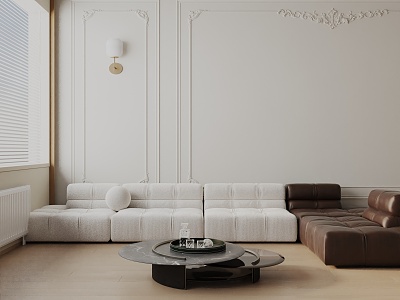 Modern three-seat sofa model