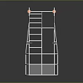 Chrome Plated Metal Storage Shelf With Multi Layer Design And Hanging Hooks