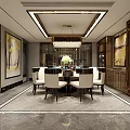 Stylish Modern Restaurant Interior With Wooden Wall Design Green Plants And Ambient Lighting