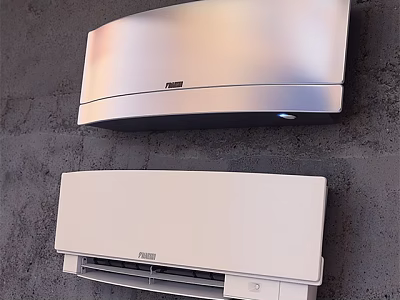 Philips Wall Mounted Air Conditioner Fans With Silver And White Modern Design For Home Cooling 3d model