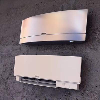 Philips Wall Mounted Air Conditioner Fans With Silver And White Modern Design For Home Cooling 3d model