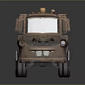 Old Rusty Vintage Tow Truck With Crane Arm And Yellow Warning Light