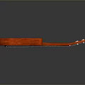 Red Wooden Ukulele With Curved Body On Shiny Black Surface For Daily Use