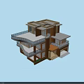 Modern Two Story Detached Villa Exterior With Glass Railing Balconies And Entrance Steps
