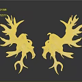Two Unique White Branch Shaped Decorative Items For Home Decoration