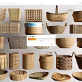 Woven Household Storage Baskets With Various Styles Shapes And Decorative Designs