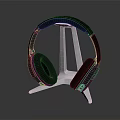 Black Over Ear Headphones On White Stand With Comfortable Ear Cups And High Quality Audio