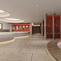 Luxurious SPA Sauna Interior Design With Marble Flooring Jacuzzi Tub And Shower Cabins