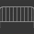 Sturdy White Metal Barrier Featuring Multiple Railings And Stable Base For Event Crowd Control