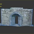 Ancient Stone Building Featuring Archway Structure And Historical Design Elements