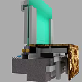 Modern node stone wall construction process node 3d model