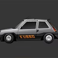 Silver Compact Car With FUNNY Decal And ST11 License Plate Design
