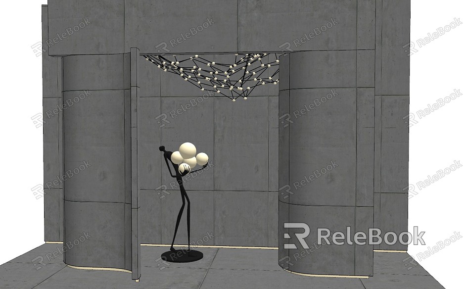 Modern special-shaped floor lamp sculpture lamp model