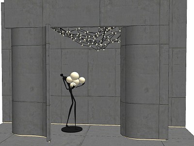 Modern special-shaped floor lamp sculpture lamp model