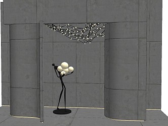 Modern special-shaped floor lamp sculpture lamp 3d model