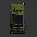 Green Vintage Boxy Van Featuring Compact Design And Classic Commercial Style