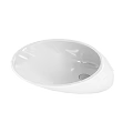 White Oval Modern Ceramic Washbasin With Smooth Surface And Minimalist Design