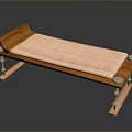 Sturdy Wooden Massage Table With Comfortable Padded Surface And Metal Legs