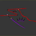 Colorful Fantasy Weapons Collection Featuring Red Bow Purple Sword And Arrows