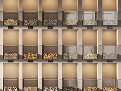 Modern Display Shelves With Glass Doors And Wooden Frames For Organized Storage Items 3d model