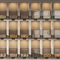 Modern Display Shelves With Glass Doors And Wooden Frames For Organized Storage Items