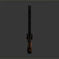 Classic Revolver with Wooden Grip and Metal Barrel Detailed Vintage Firearm Design Showcase