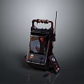 Vintage Industrial Equipment With Antenna Display Screen Control Buttons And Handle