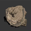 Natural Wood Stone Decorative Sculpture With Layered Texture And Stacked Design