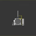Industrial Stainless Steel Tank System With Control Cabinet Pipes Valves Yellow Guardrail And Exhaust Pipe