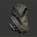 Vibrant Purple And White Conch With Spiral Texture On Dark Background
