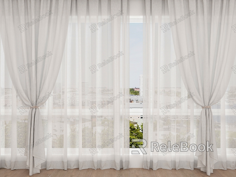 gauze curtain curtain model