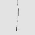Modern Minimalist Pendant Light with Black Metal Frame and Long Hanging Design for Interior Spaces