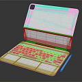 Modern White 2-in-1 Tablet with Detachable Keyboard and Stylus Pen