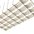 Traditional Ceiling Drapery With Ornamental Calligraphy Characters Hanging Artistic Paper Design