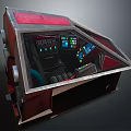Advanced Spacecraft Cockpit Control Panel With Multiple Displays And Instrument Buttons