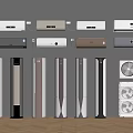 Different Styles Of Wall Mounted And Floor Standing Air Conditioners In Various Colors