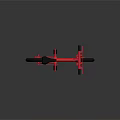 Red Bicycle With Black Seat And Black Tires In Simple Modern Design
