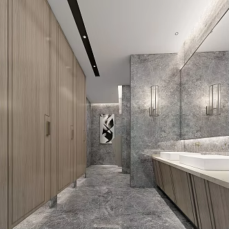 Public toilet Modern toilet 3d model