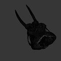 Ancient Dinosaur Skull Fossil With Prehistoric Bone Structure And Detailed Texture
