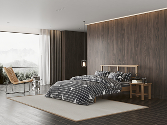 Modern Double Bed 3d model