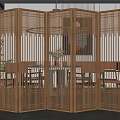 New Chinese Style Screen Partition 3d model