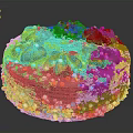 Delicious Layered Chocolate Cake With Chocolate Decorations And Colorful Sprinkles