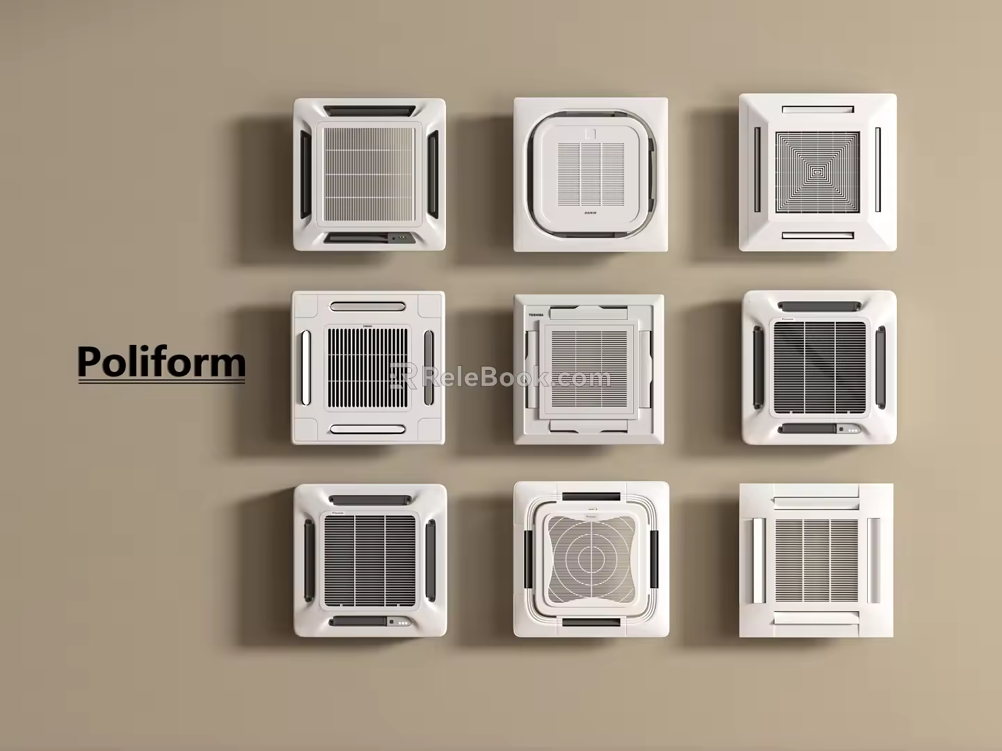 Ceiling type central air conditioning combination 3d model