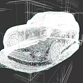 Snow Covered White Compact Car Exterior Design In Winter Scene